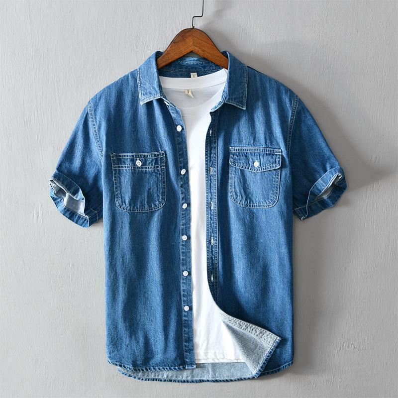 Cotton Denim Men Shirt