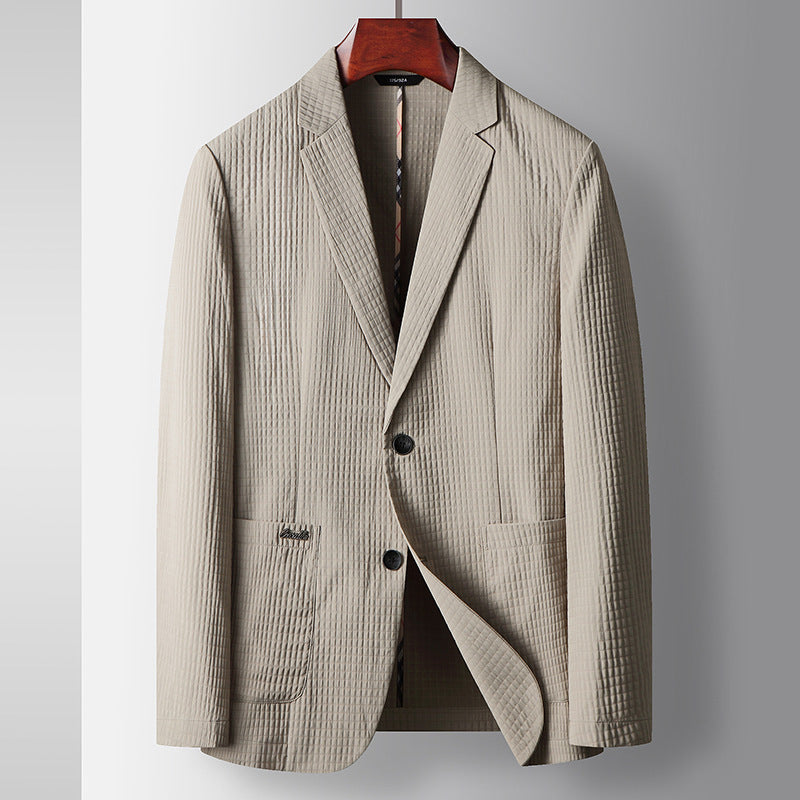Solid Color Thin Non-ironing men's Coat