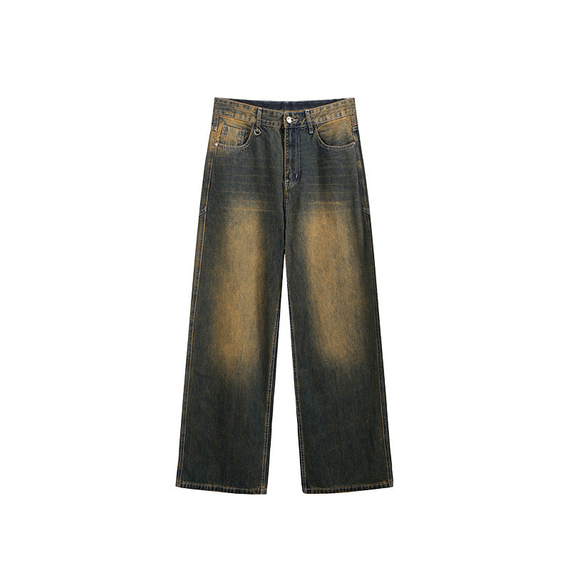 Men's Clothing Street Three-dimensional Cutting Jeans