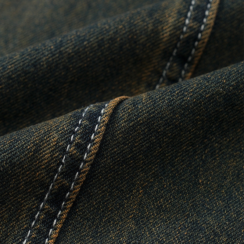 Men's Clothing Street Three-dimensional Cutting Jeans