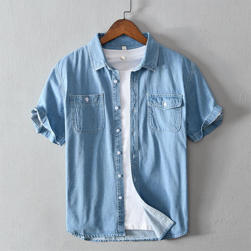 Cotton Denim Men Shirt